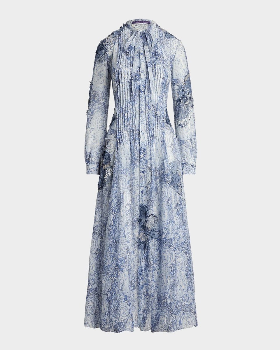 Hannes Floral Print Gauze Maxi Dress